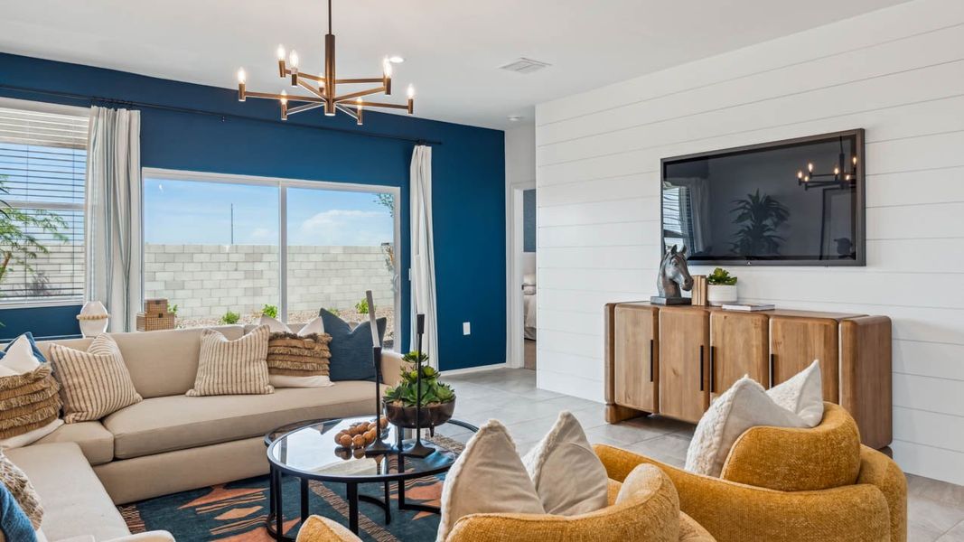 Furnished interior in a model home at Elena Trails in Maricopa (Image 30).
