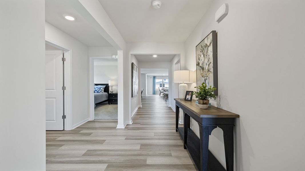 Furnished interior in a model home at Gibson Grove in Laurens (Image 3).
