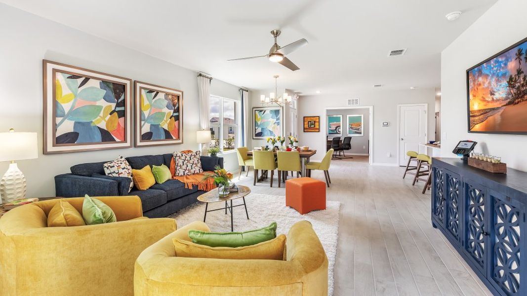 Furnished interior in a model home at Sea Cove in Punta Gorda (Image 5).