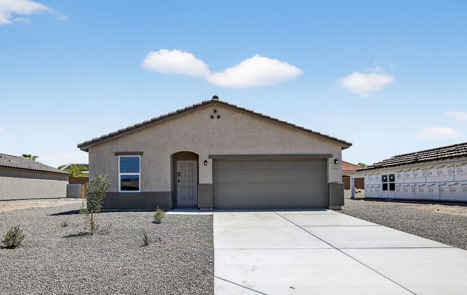 A building with a garage. A building with a garage.