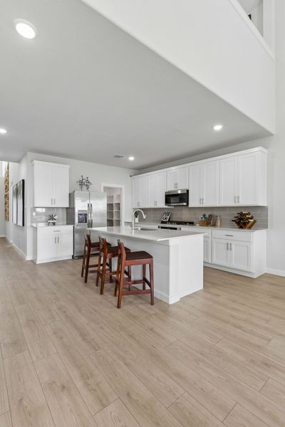 Kitchen in a Madero New Winters Model in Haslet TX by Trophy Signature Homes