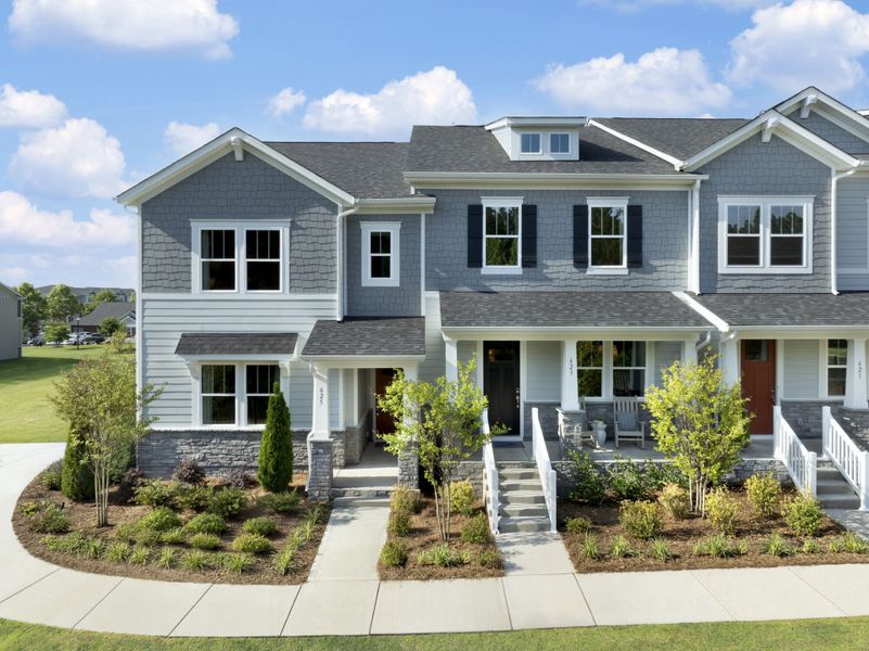 Front exterior of a home in the The Townes at Bratton Pointe community, located in Rock Hill, SC (Image 1). Front exterior of a home in the The Townes at Bratton Pointe community, located in Rock Hill, SC (Image 1).