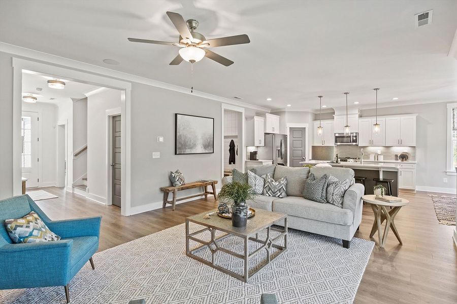Furnished interior in a model home at Baylee Ridge in Selma (Image 7). Furnished interior in a model home at Baylee Ridge in Selma (Image 7).