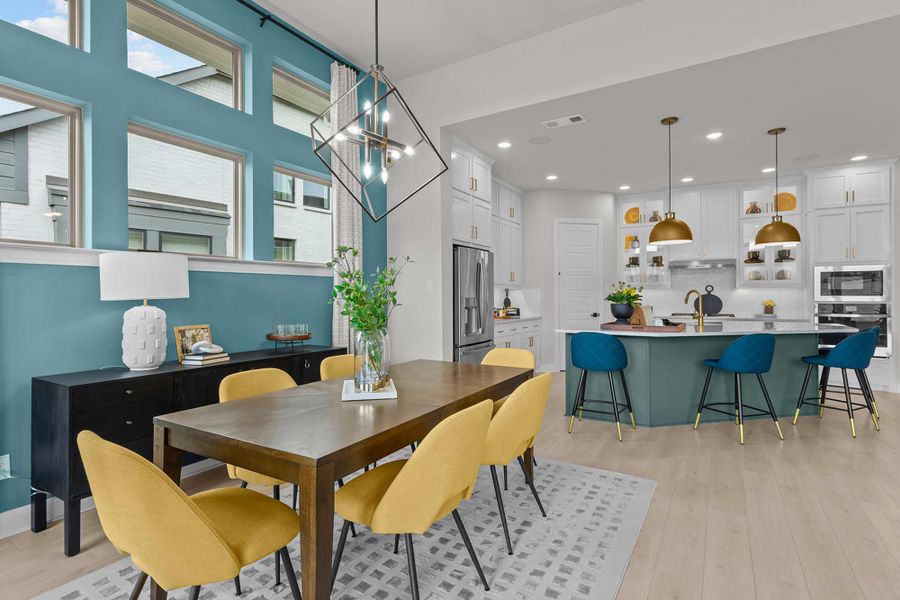 Furnished interior in a model home at Treeline in Justin (Image 5). Furnished interior in a model home at Treeline in Justin (Image 5).