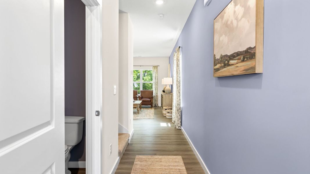 Furnished interior in a model home at Belcourt Landing in Cleveland (Image 24).