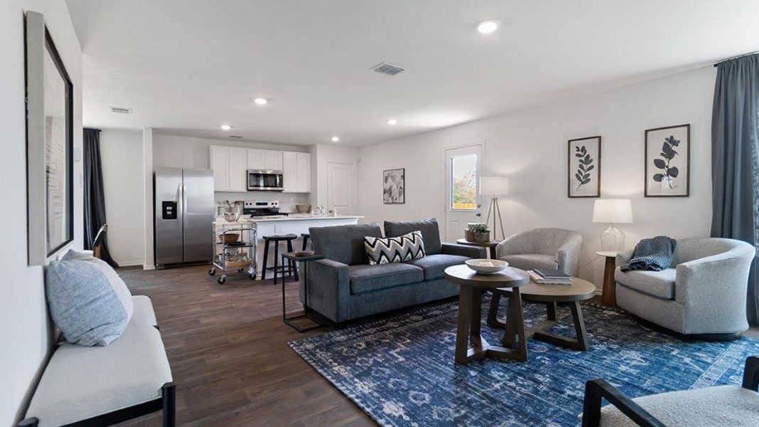 Furnished interior in a model home at Lucero in San Antonio (Image 3).