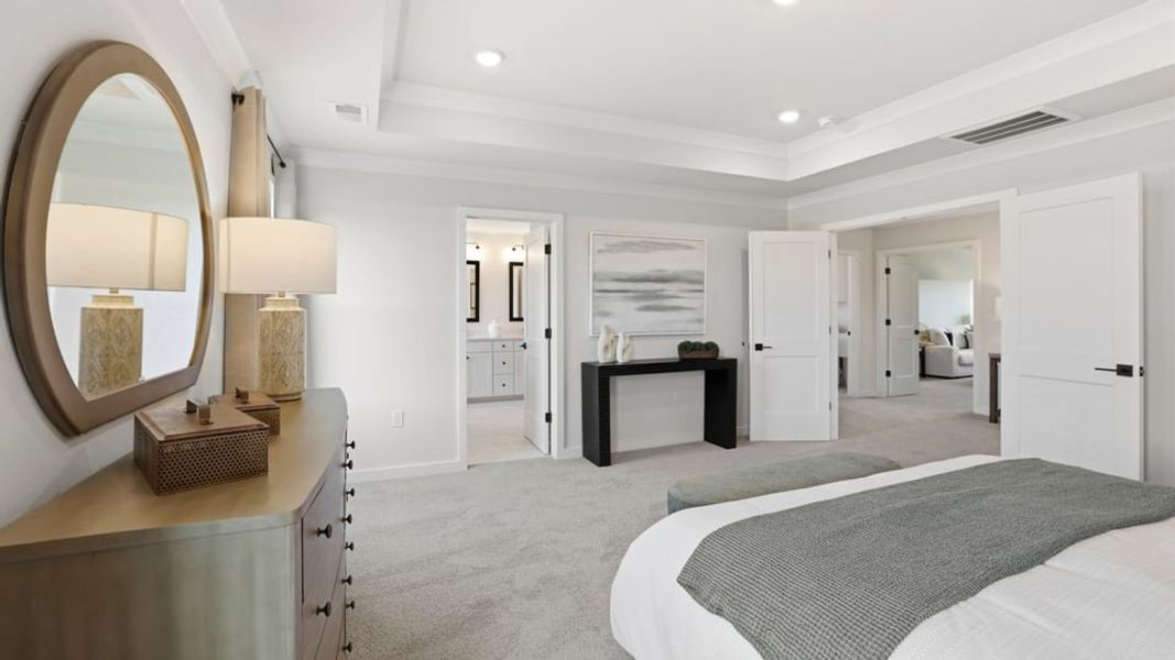 Furnished interior in a model home at Harrison Valley in Simpsonville (Image 27).