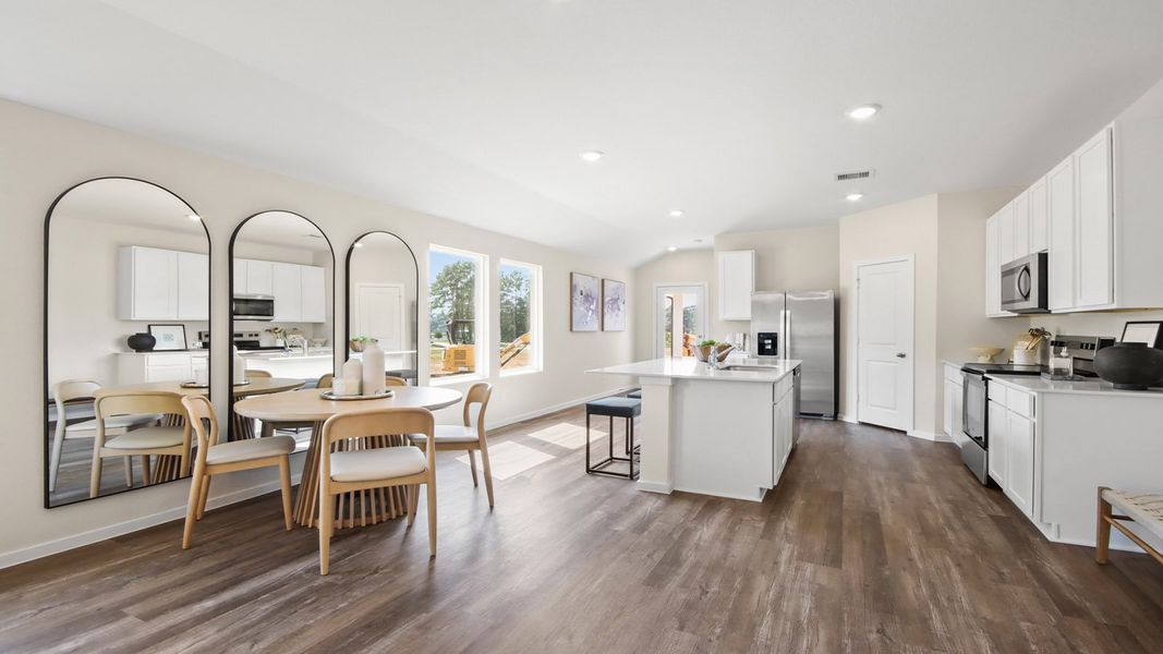 Furnished interior in a model home at Lake Conroe Cove in Willis (Image 4). Furnished interior in a model home at Lake Conroe Cove in Willis (Image 4).