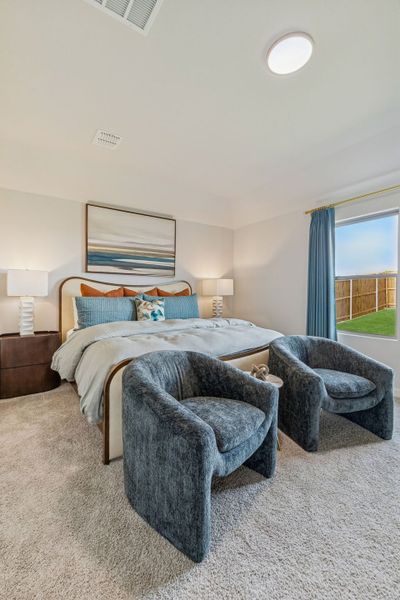 Primary Suite in a Terra Vella Hayden Model Home in Fort Worth TX by Trophy Signature Homes