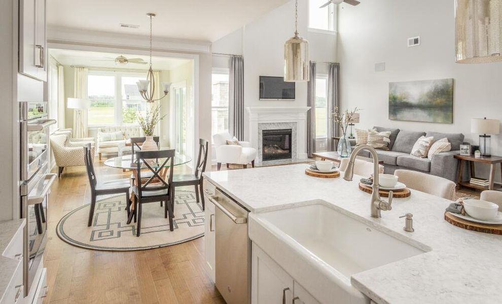 Furnished interior in a model home at Black Forest Pointe in Benson (Image 4).