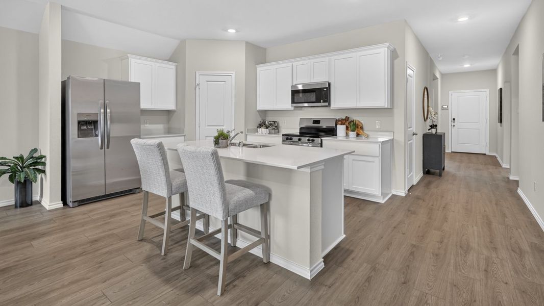 Furnished interior in a model home at Whitewing Trails in Princeton (Image 9). Furnished interior in a model home at Whitewing Trails in Princeton (Image 9).