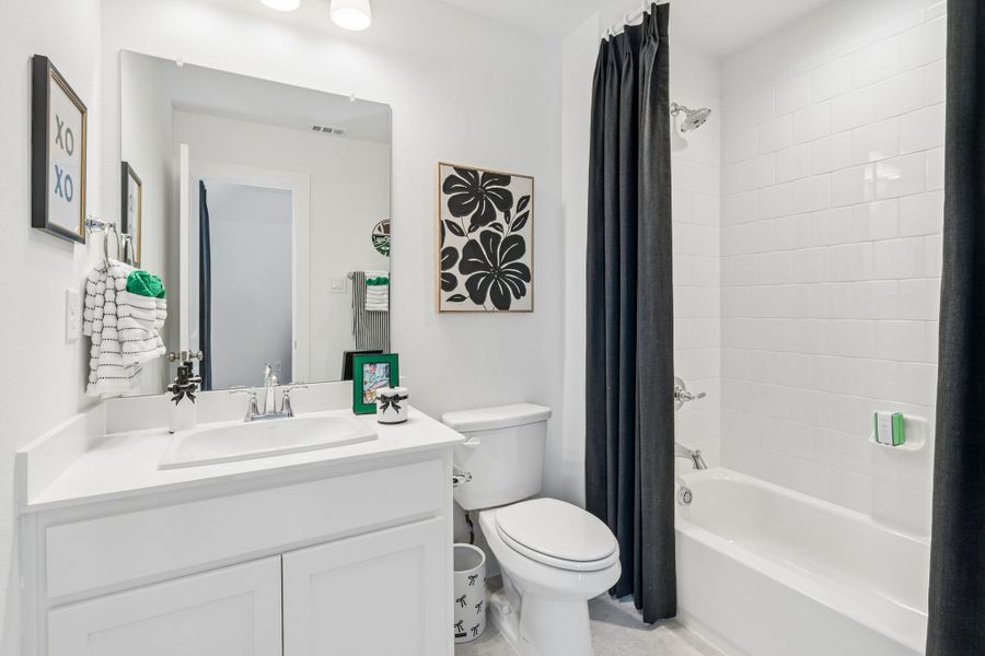 Furnished interior in a model home at Landmark in Denton (Image 42).