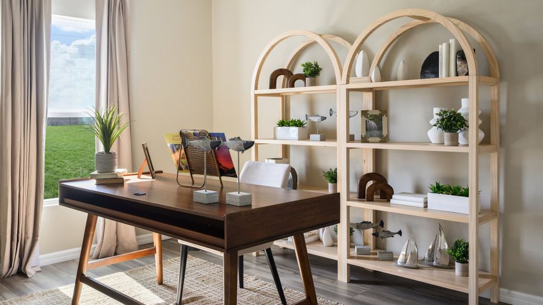 Furnished interior in a model home at Gum Lake Preserve in Lake Alfred (Image 3).