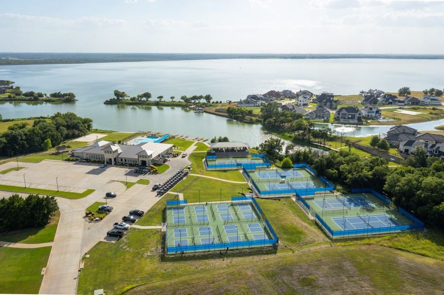 Aerial view of the Heath Golf and Yacht Club community in Heath, TX, showing layout and nearby surroundings (Image 11).