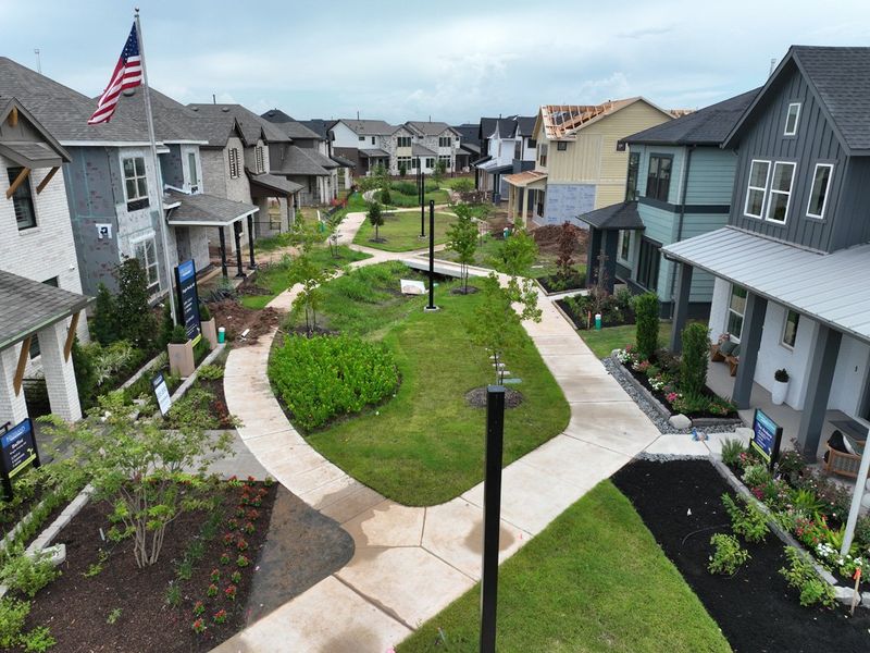 Aerial view of the Indigo community in Richmond, TX, showing layout and nearby surroundings (Image 12).