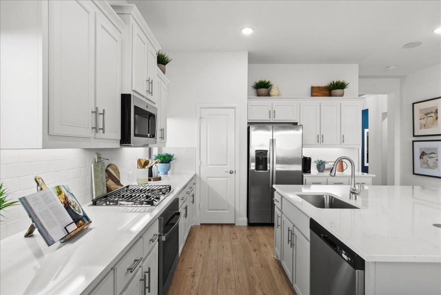 Furnished interior in a model home at Creekview Meadows in Pilot Point (Image 7).