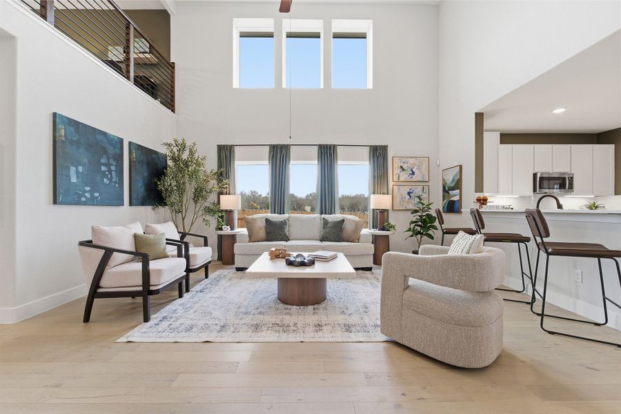 Furnished interior in a model home at Infinity Square in Kyle (Image 19).