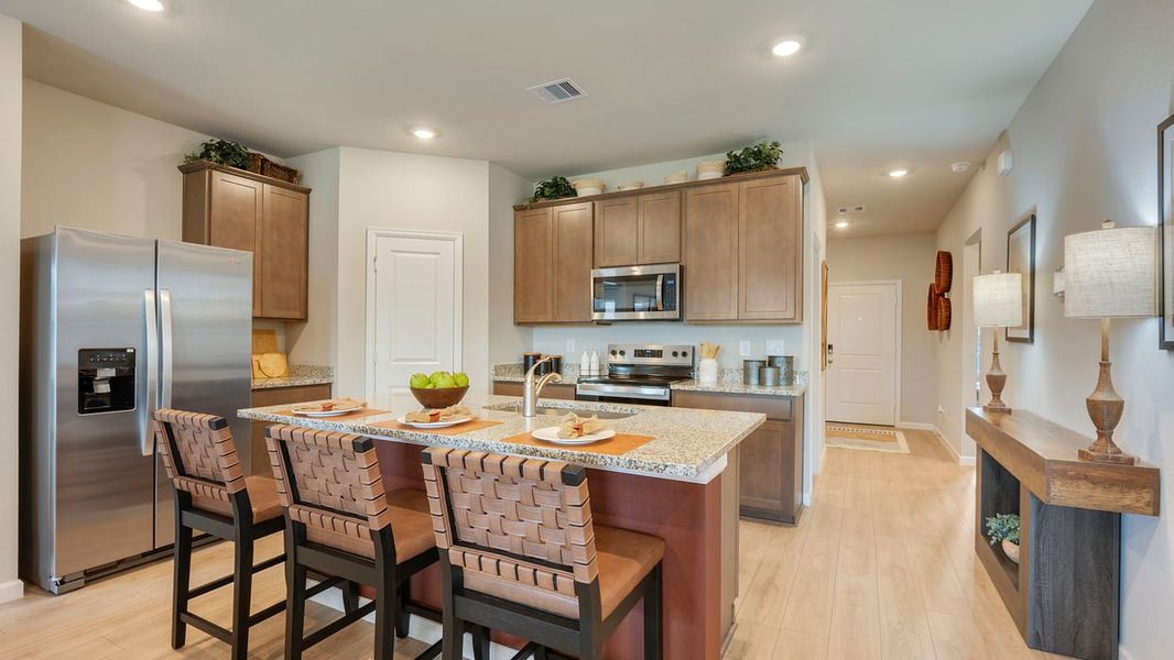 Furnished interior in a model home at Knox Landing in College Station (Image 7).