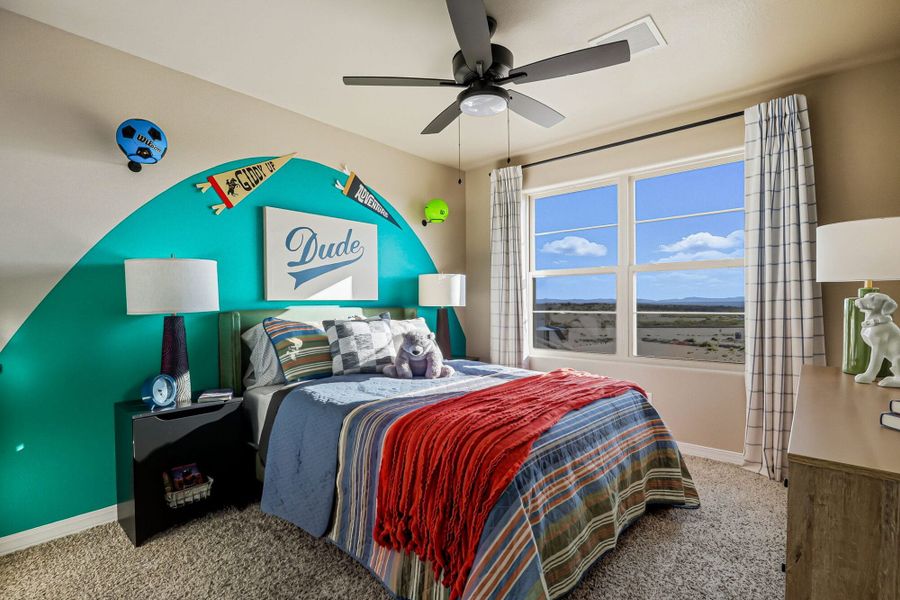 Furnished interior in a model home at Emerald Estates in Horizon City (Image 17). Furnished interior in a model home at Emerald Estates in Horizon City (Image 17).