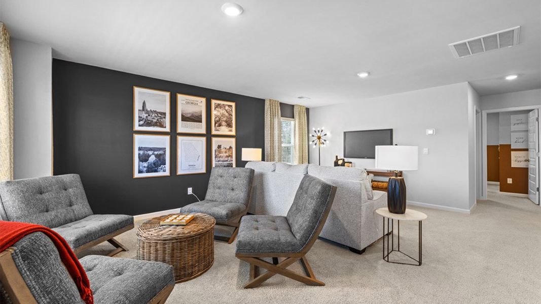 Furnished interior in a model home at Southwind Village in Evans (Image 28). Furnished interior in a model home at Southwind Village in Evans (Image 28).