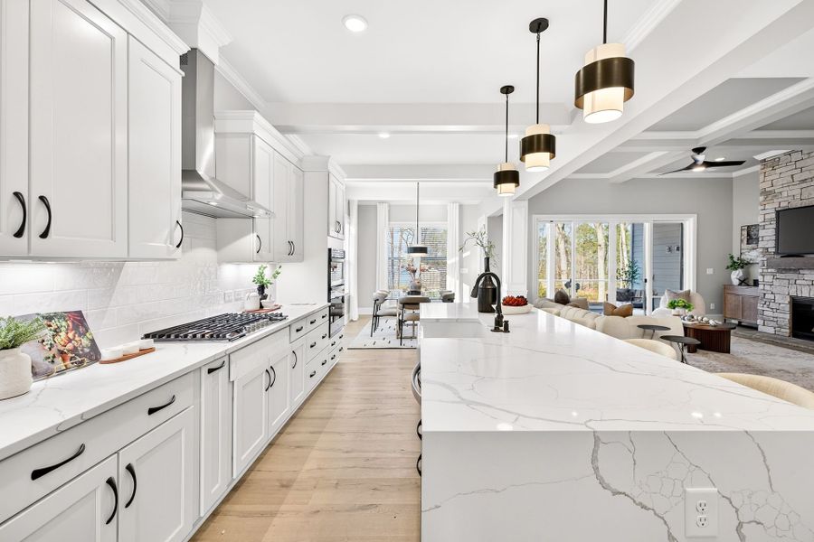 Furnished interior in a model home at Huntington Hills in Lincolnton (Image 5).