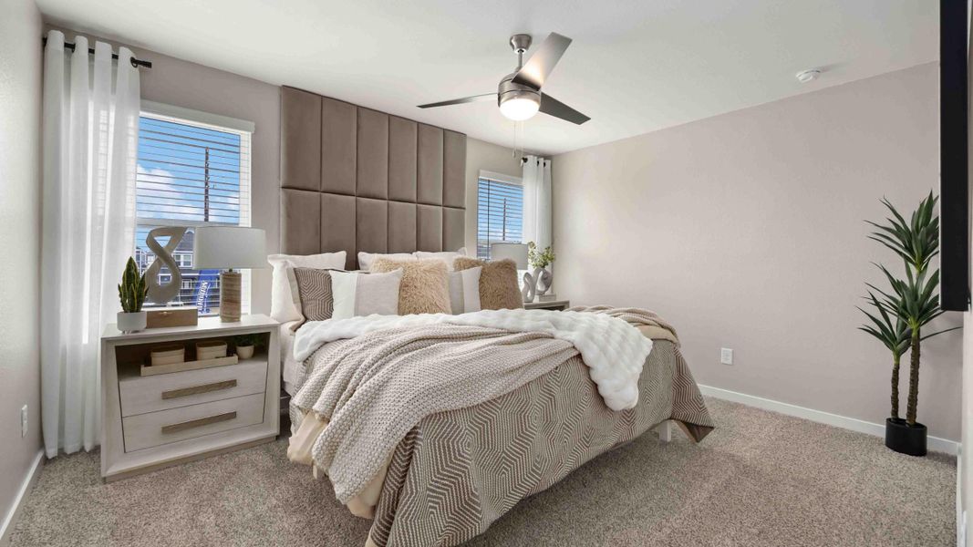 Furnished interior in a model home at Grand West in Houston (Image 16).