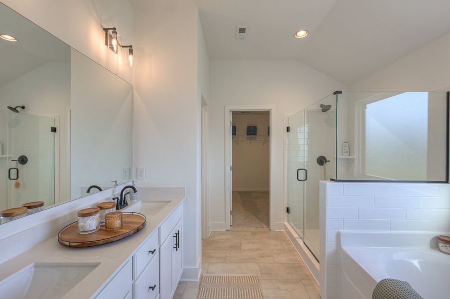 Furnished interior in a model home at Langford Farms in Gallatin (Image 40).