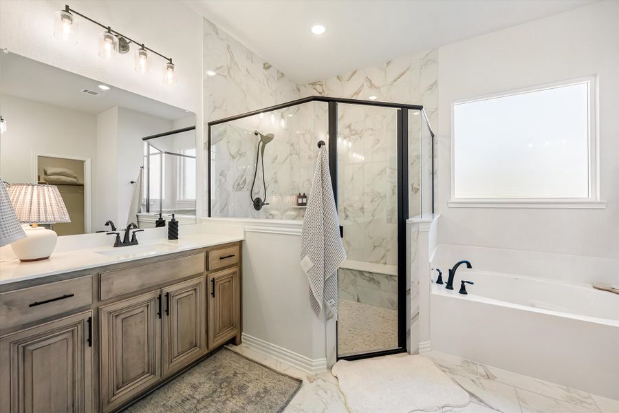 Furnished interior in a model home at Oak Grove Addition in Springtown (Image 39).