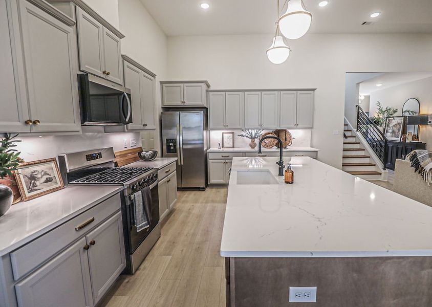 Furnished interior in a model home at Walker Farms in Bartlett (Image 54).