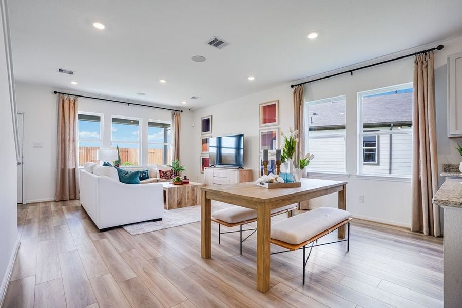 Furnished interior in a model home at Raburn Reserve 50s in Tomball (Image 81).