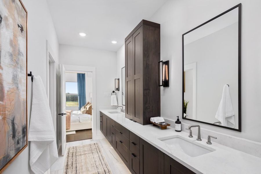 Furnished interior in a model home at The Preserve on the Park in Addison (Image 6). Furnished interior in a model home at The Preserve on the Park in Addison (Image 6).