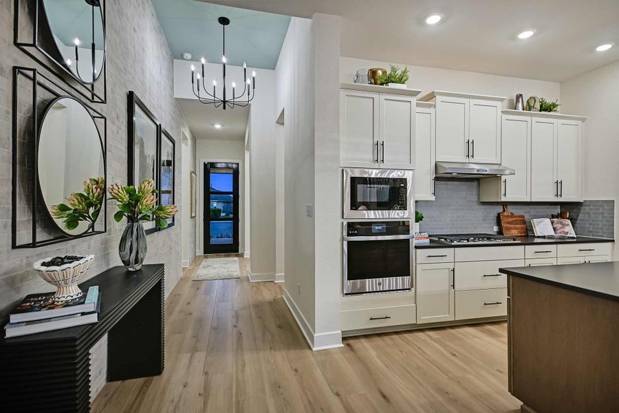Furnished interior in a model home at Flora in Hutto (Image 26).
