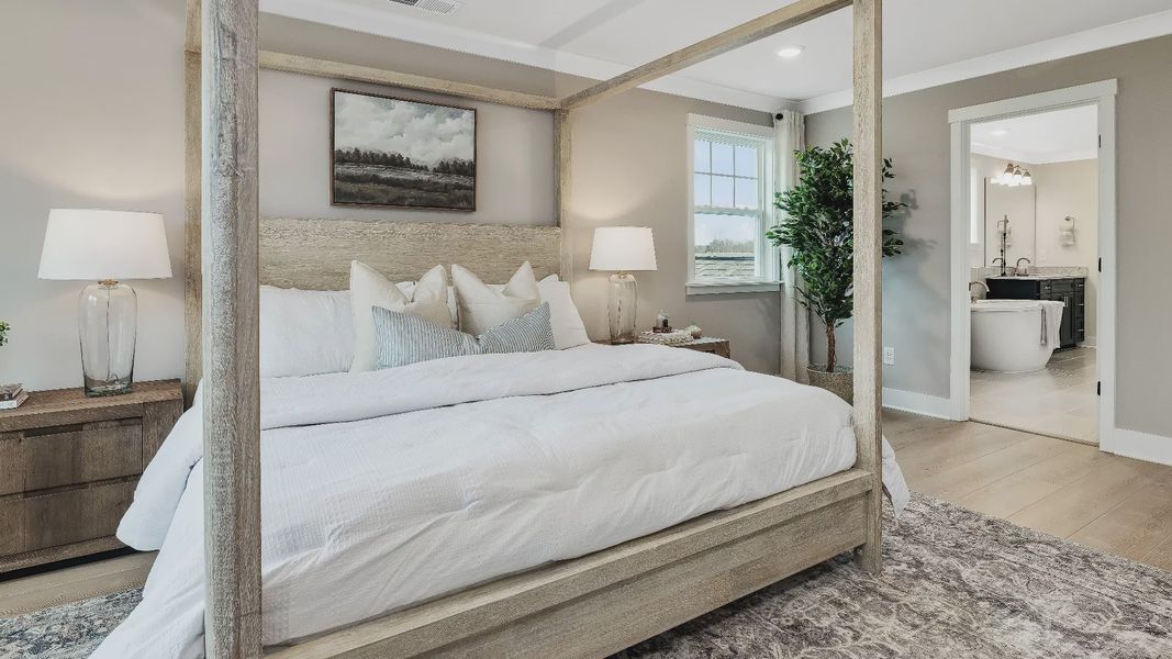 Furnished interior in a model home at Owen Park in Gibsonville (Image 31).