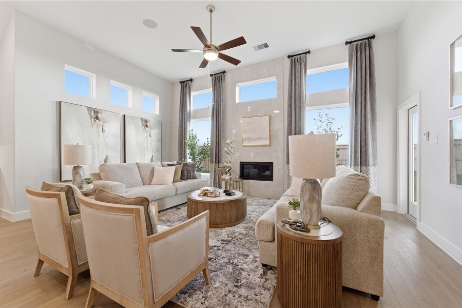 Furnished interior in a model home at Ashland in Angleton (Image 32).