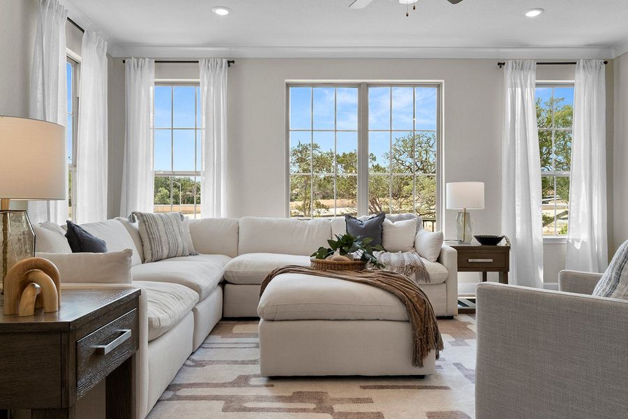 Furnished interior in a model home at Friedrich Hill in San Antonio (Image 10).
