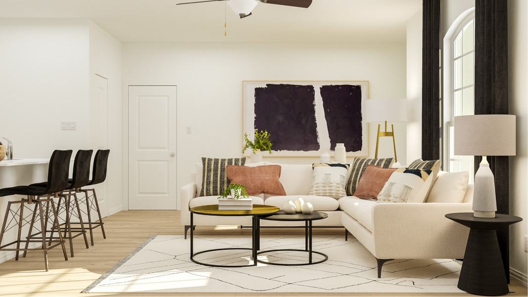 Furnished interior in a model home at Angeline: The Townhomes in Land O' Lakes (Image 12). Furnished interior in a model home at Angeline: The Townhomes in Land O' Lakes (Image 12).