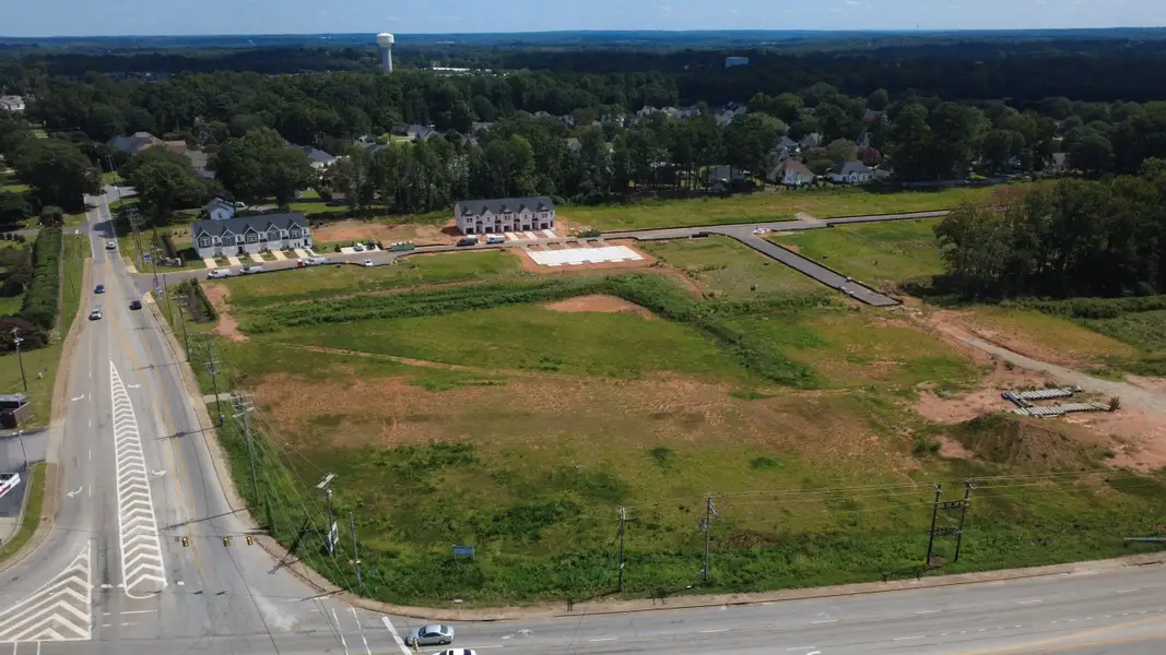 Aerial view of the Trenton Place community in Roebuck, SC, showing layout and nearby surroundings (Image 12).