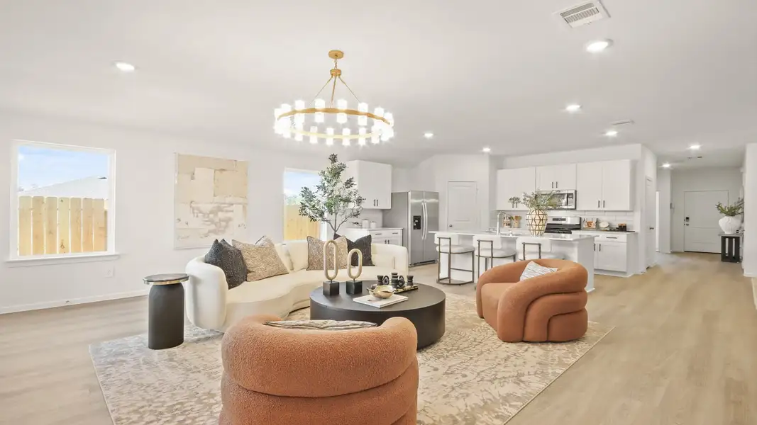 Furnished interior in a model home at Granger Pines in Conroe (Image 7).
