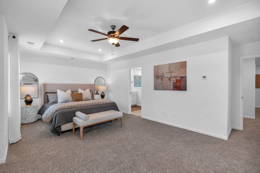 Furnished interior in a model home at The Overlook at Factory Shoals in Mableton (Image 29).