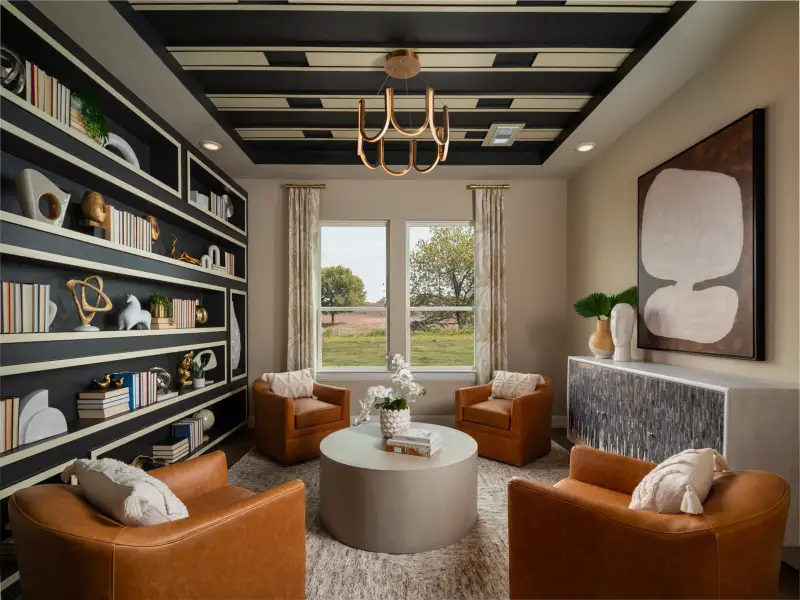 Furnished interior in a model home at Eagle's Estates in Burleson (Image 5).