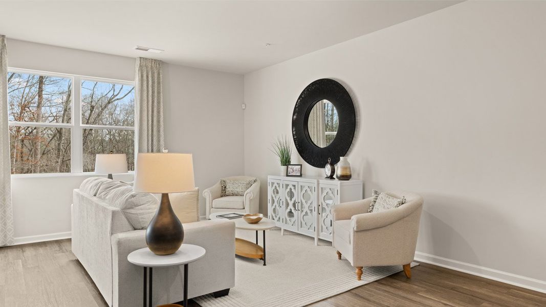 Furnished interior in a model home at The Reserve at North Bridges in McDonough (Image 3).