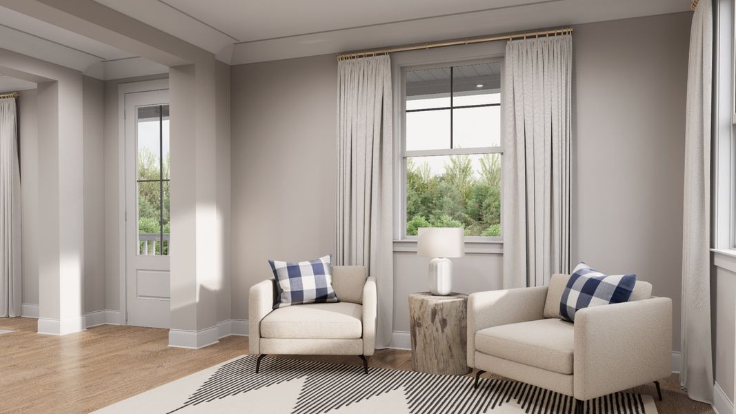 Furnished interior in a model home at Rivers Reach in Yemassee (Image 23). Furnished interior in a model home at Rivers Reach in Yemassee (Image 23).