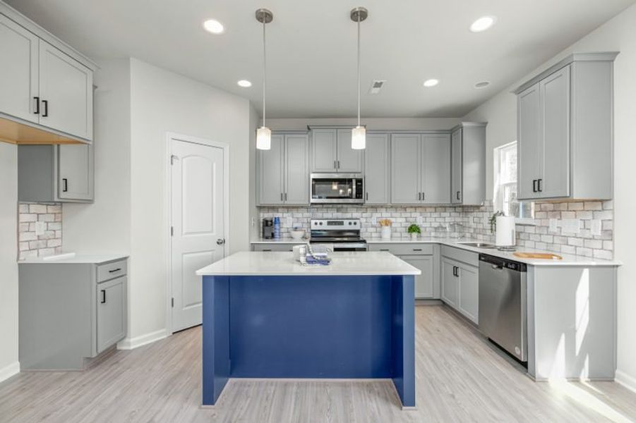 Furnished interior in a model home at The Wilcox in Greensboro (Image 55).