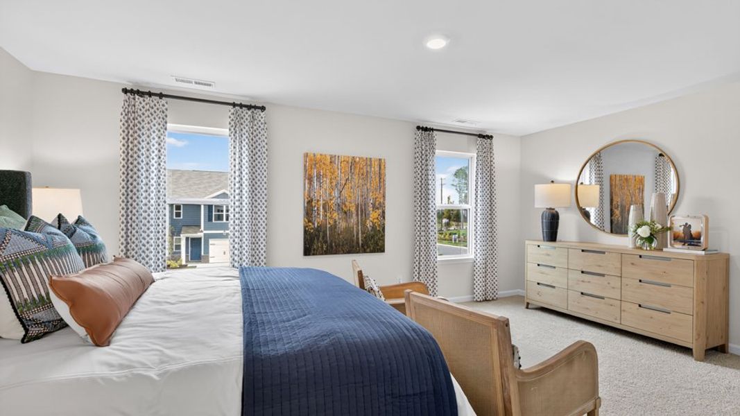 Furnished interior in a model home at Belle Grove in Wendell (Image 33).