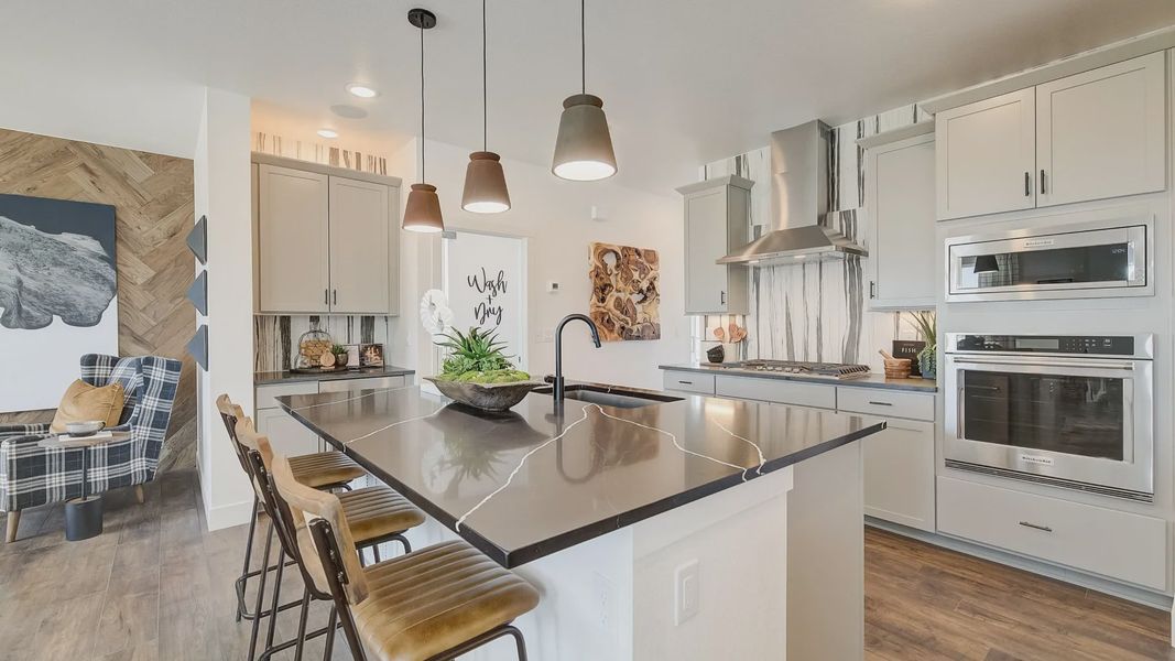 Furnished interior in a model home at Westerly in Erie (Image 11).