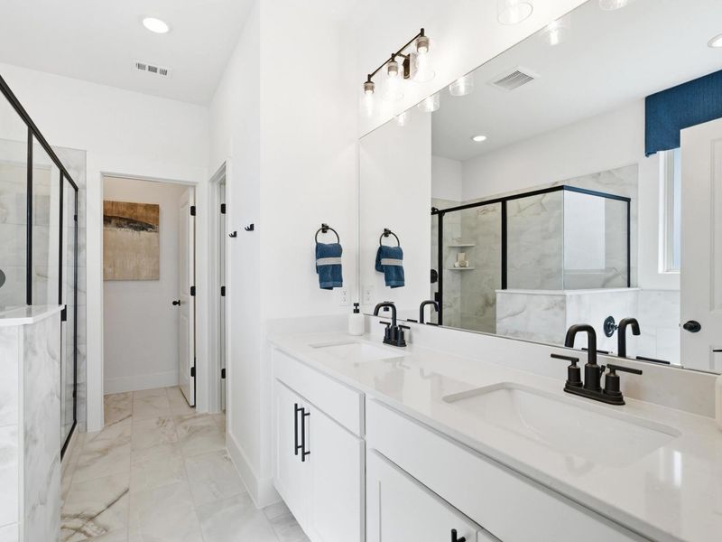 Furnished interior in a model home at Mercer Meadows in Royse City (Image 14).