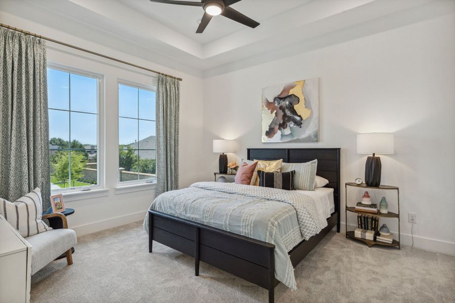 Furnished interior in a model home at Newman Village Townhomes in Frisco (Image 54).