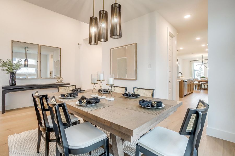 Furnished interior in a model home at Sweetgrass in Fort Worth (Image 22).