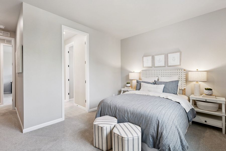 Furnished interior in a model home at Highlands Preserve in Mead (Image 22).