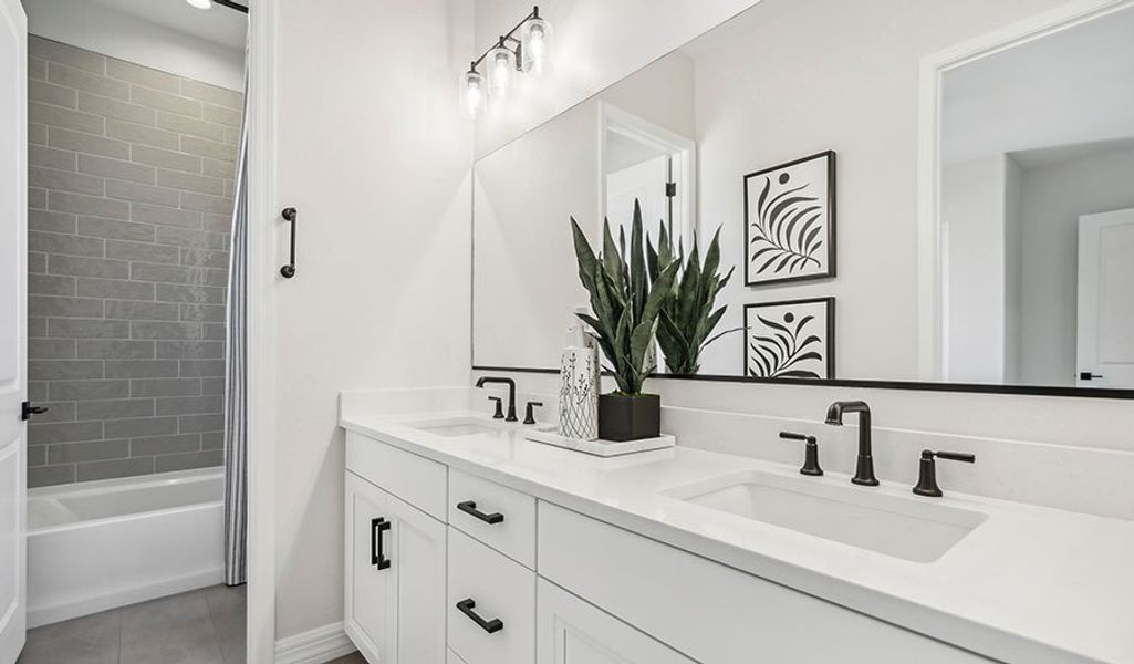 Furnished interior in a model home at Saguaro Reserve III in Marana (Image 12).
